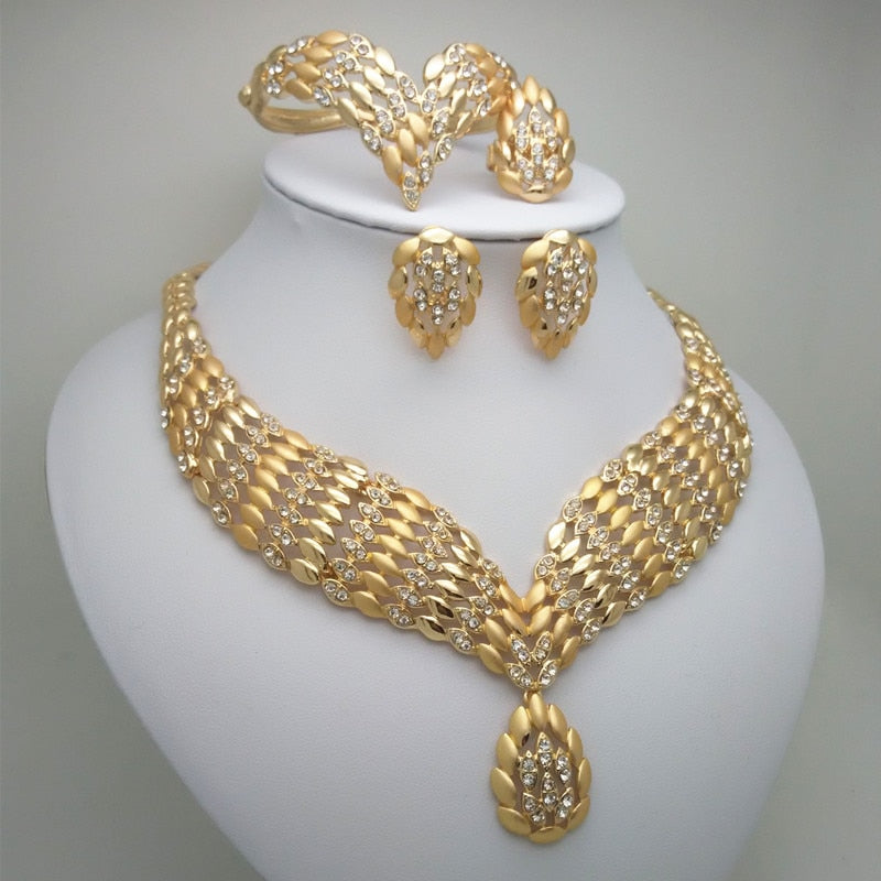 2019 Kingdom Ma Fashion African Dubai Gold Jewelry Women African Beads Set Nigerian Bridal Jewelry Sets Wedding Accessories