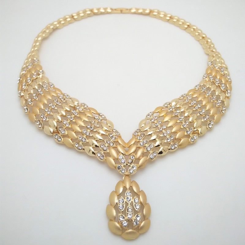 2019 Kingdom Ma Fashion African Dubai Gold Jewelry Women African Beads Set Nigerian Bridal Jewelry Sets Wedding Accessories